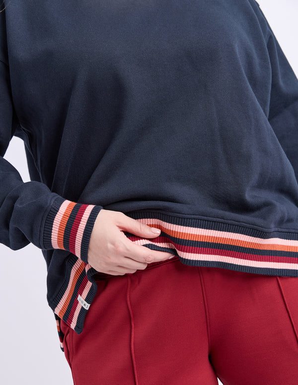 Elm - Lili Fleece Crew - Navy