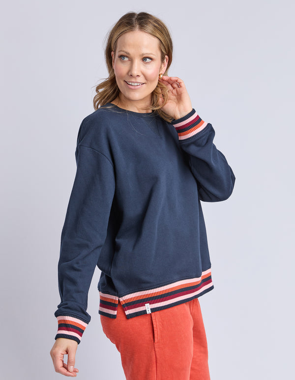Elm - Lili Fleece Crew - Navy
