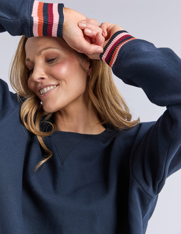 Elm - Lili Fleece Crew - Navy