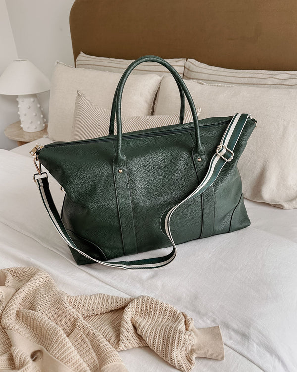 Louenhide - Alexis Weekender Bag - Forest Green Stripe