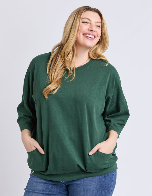 Elm - Fundamental Mazie Sweat - Winter Green