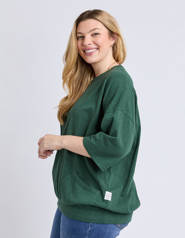 Elm - Fundamental Mazie Sweat - Winter Green