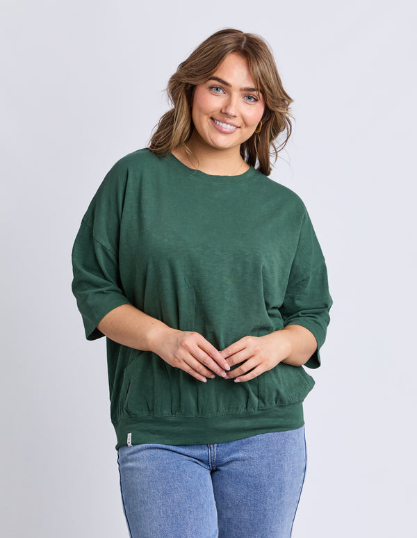 Elm - Fundamental Mazie Sweat - Winter Green
