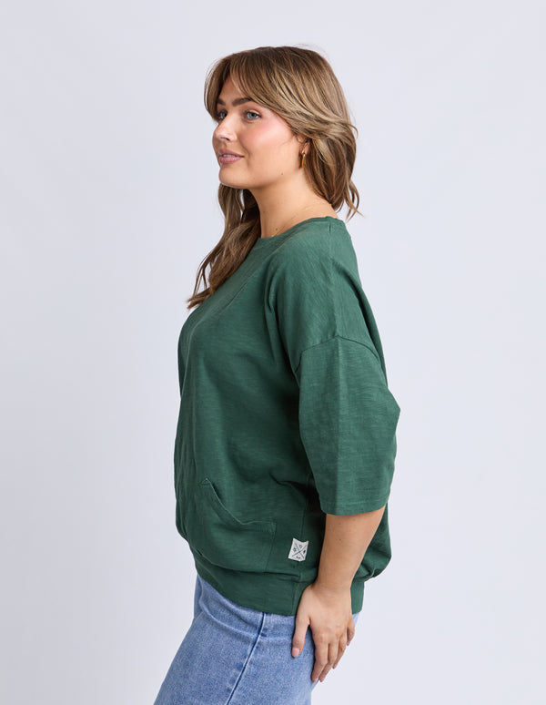 Elm - Fundamental Mazie Sweat - Winter Green