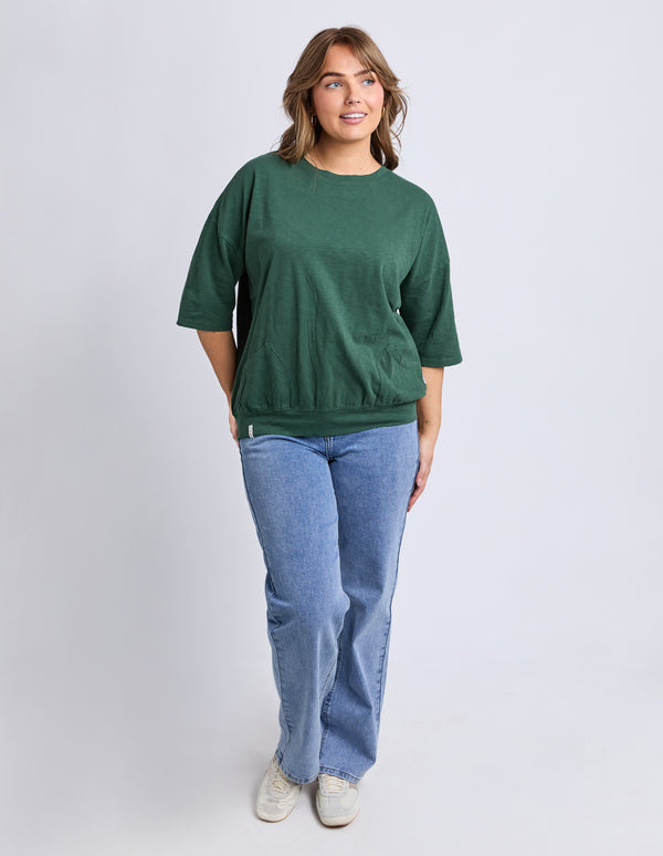 Elm - Fundamental Mazie Sweat - Winter Green