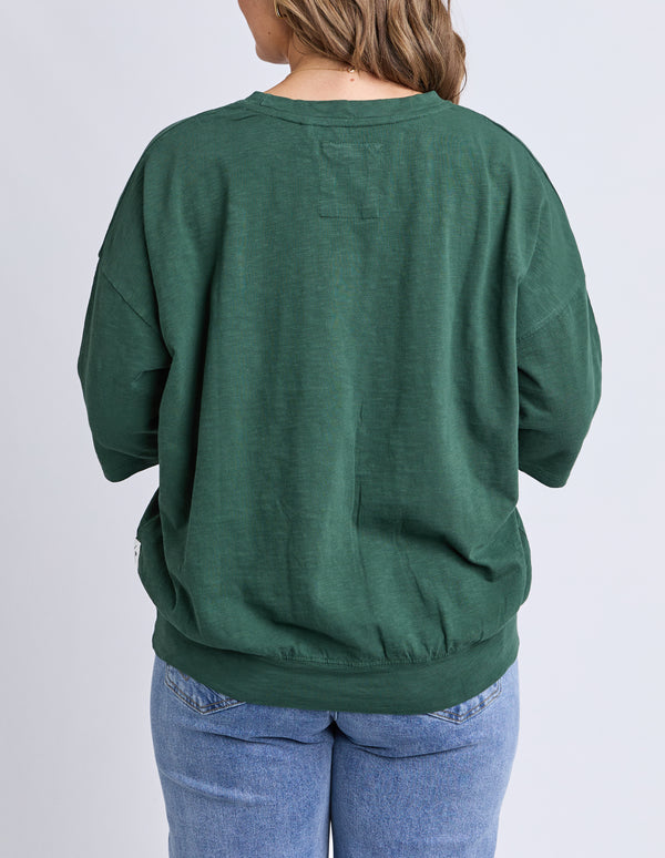 Elm - Fundamental Mazie Sweat - Winter Green