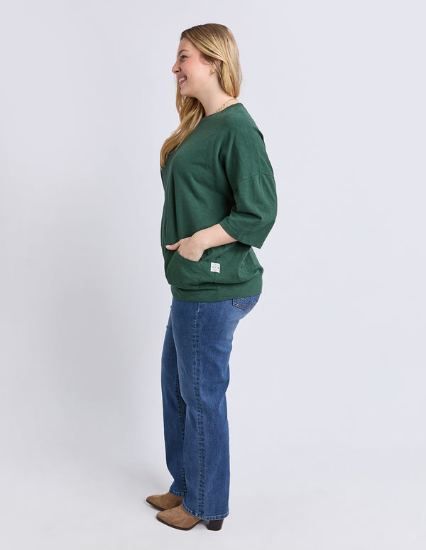 Elm - Fundamental Mazie Sweat - Winter Green