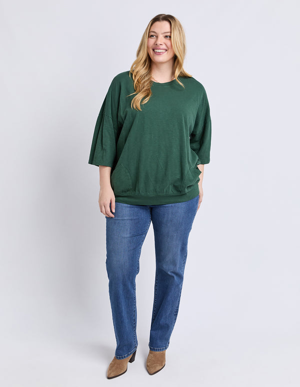 Elm - Fundamental Mazie Sweat - Winter Green