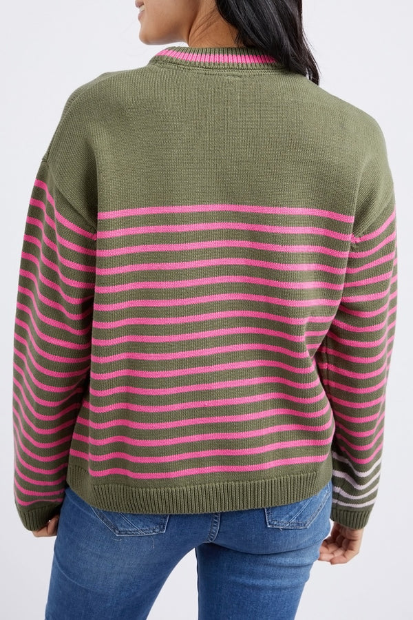 Elm - Penny Stripe Knit - Clover Pink Stripe