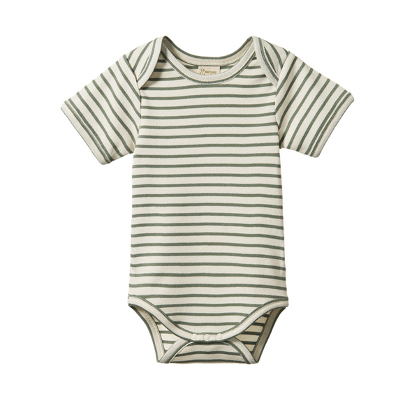 Nature Baby - Short Sleeve Body Suit - Nettle Sailor Stripe