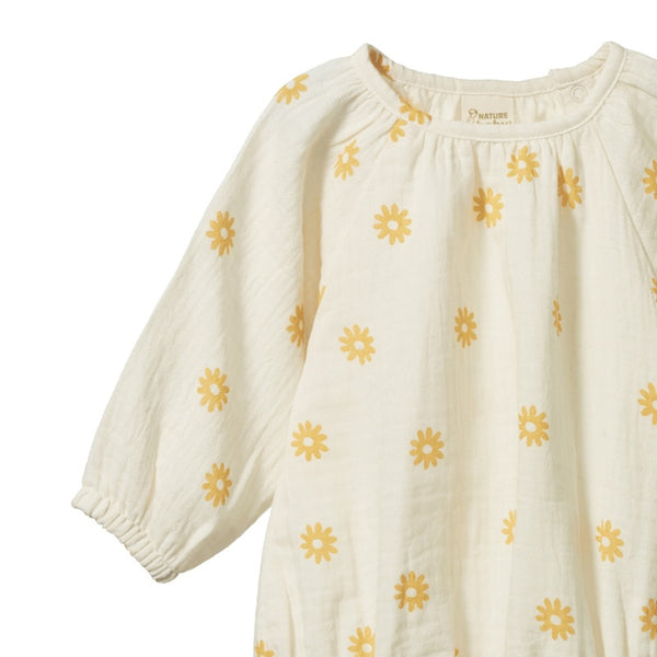 Nature Baby - Meadow Bodysuit - Natural Chamomile Print