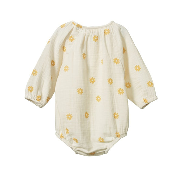 Nature Baby - Meadow Bodysuit - Natural Chamomile Print