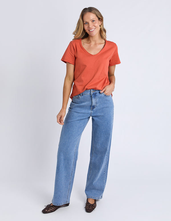 Elm - Pima Vee Tee - Burnt Orange