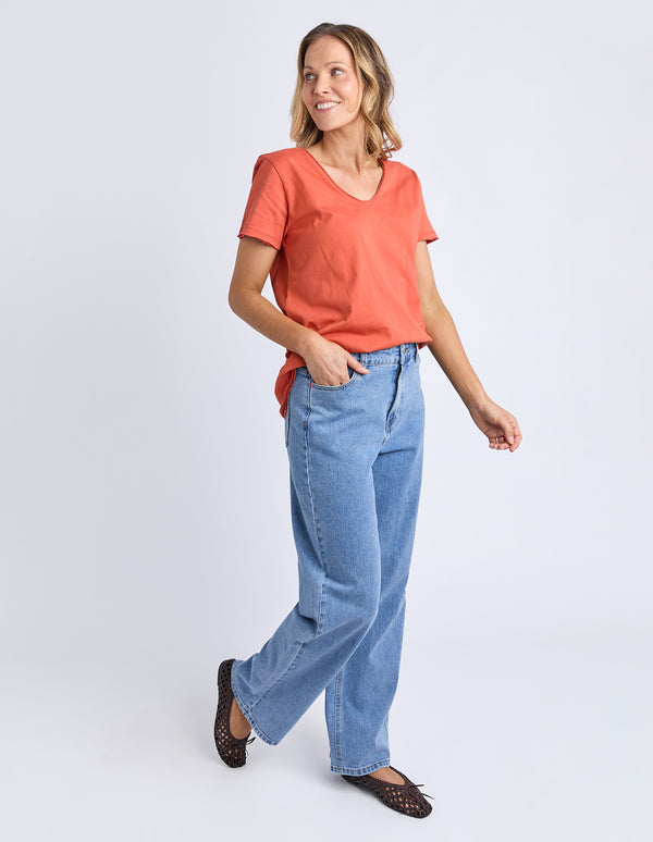 Elm - Pima Vee Tee - Burnt Orange