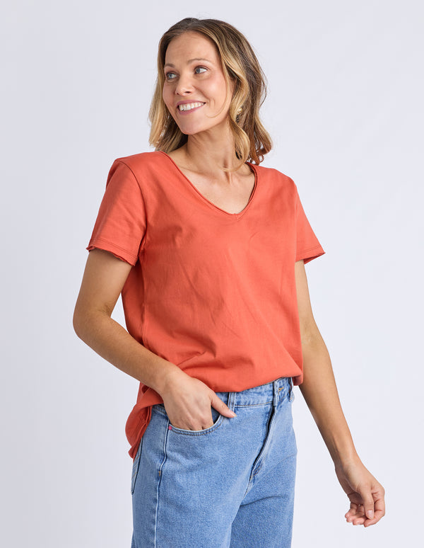 Elm - Pima Vee Tee - Burnt Orange