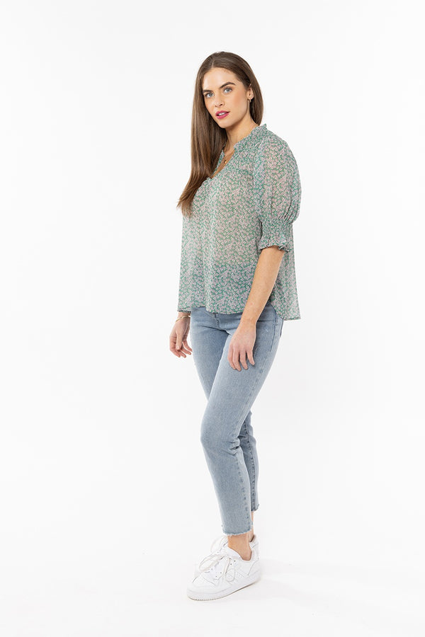 Seeking Lola - Celeste V Neck Top - Summer Fun