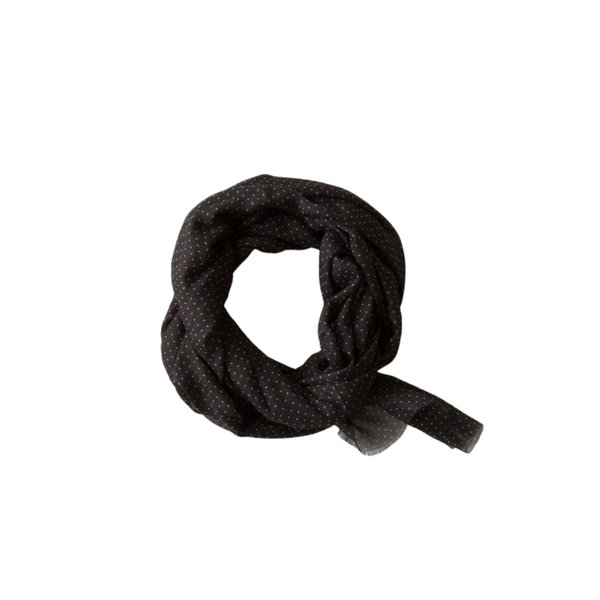 SOPHIE - Spots Maxi Scarf - Black Sand