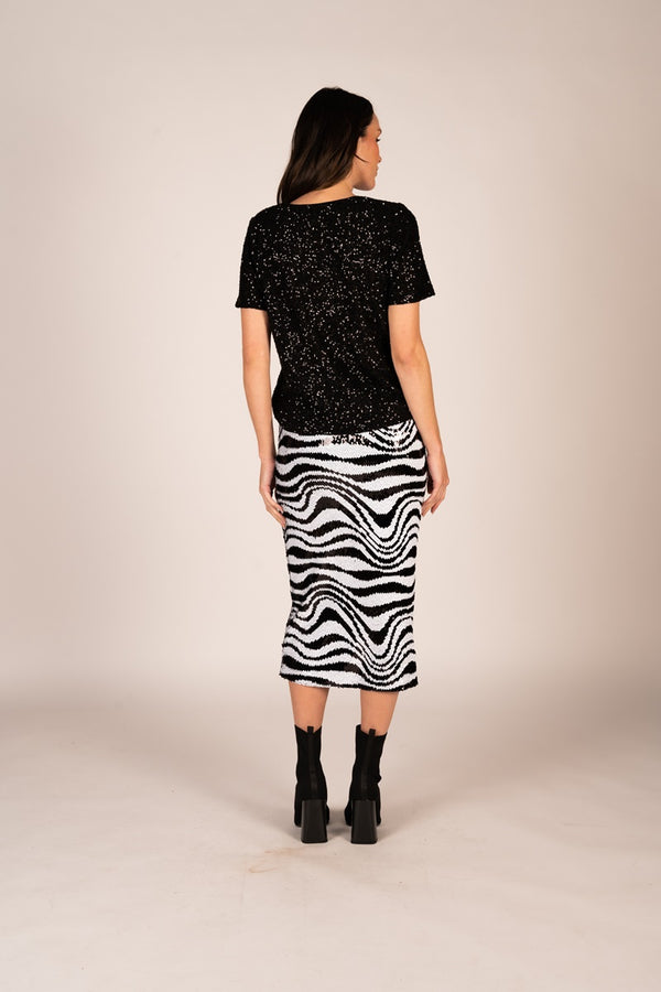 The Others - Lucielle Sequin Tee - Black