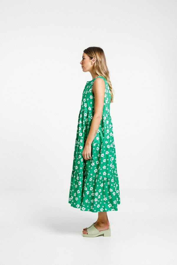 Thing Thing - Twirling Dress - Green & White Garden