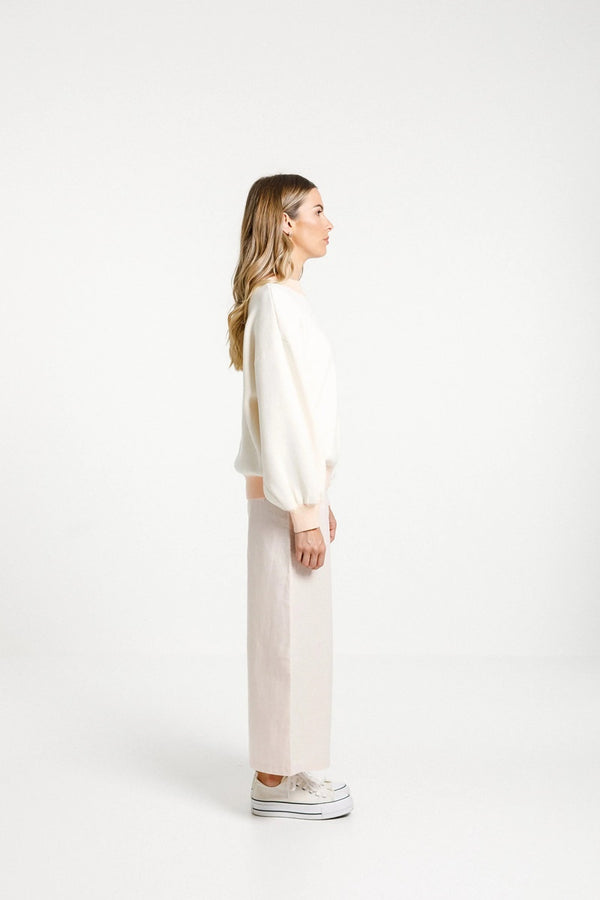 Thing Thing - COTTON CLEO JUMPER - PEACHY MILK
