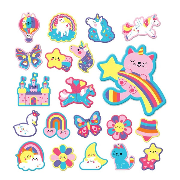 Mudpuppy - Unicorn Dreams Stickable Foam Bath Shapes