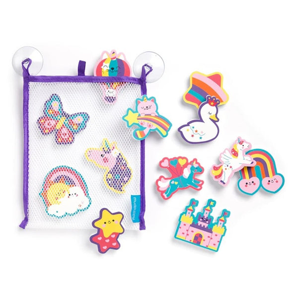 Mudpuppy - Unicorn Dreams Stickable Foam Bath Shapes