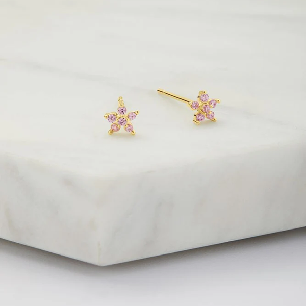 Zafino - Cara Stud Earring - Silver/Pink