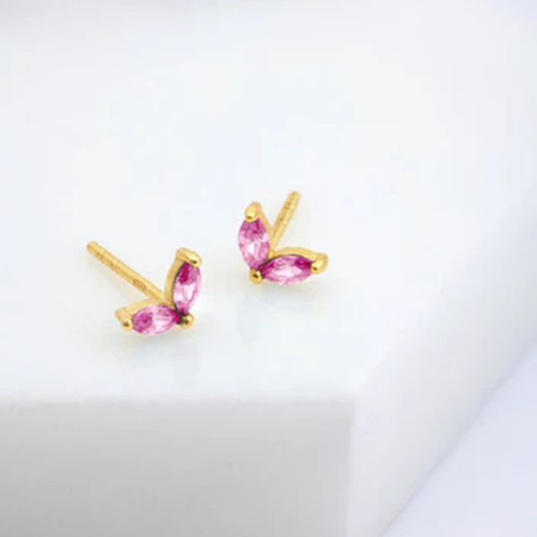 Zafino - Mia Stud Earring - Silver/Pink