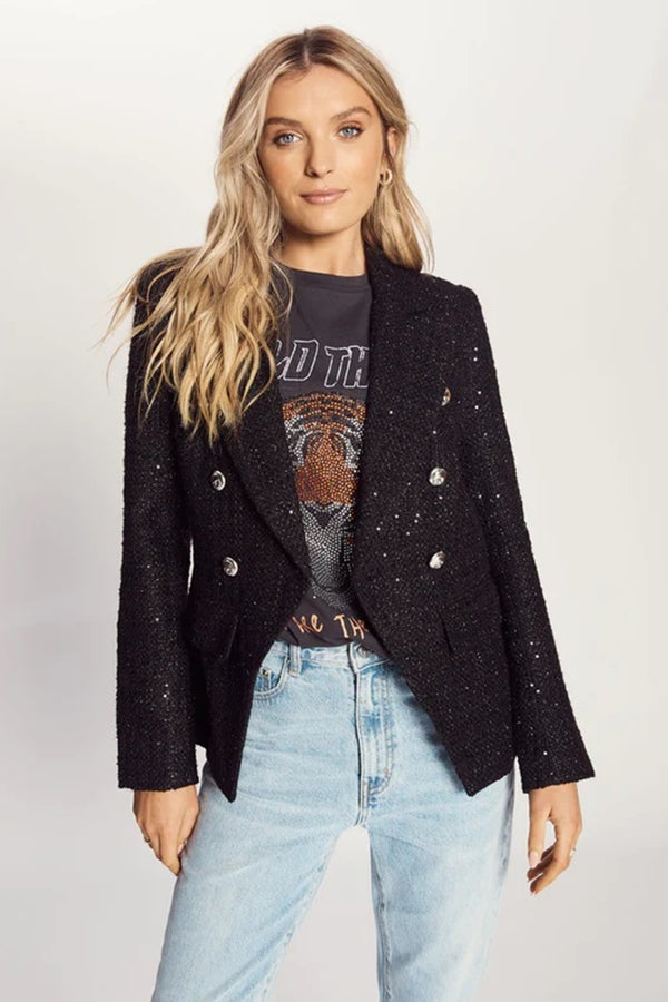 The Others - The Sequin Blazer - Black Sequin