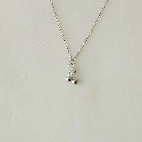Sophie - Cherry Bomb Necklace - Silver
