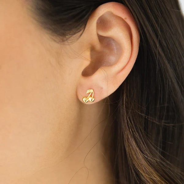 Sophie - Cherry Bomb Studs - Gold