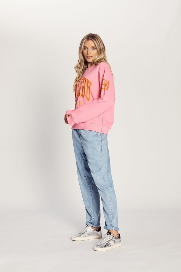 The Others - The Slim Zip Sweat - Candy Pink Malibu