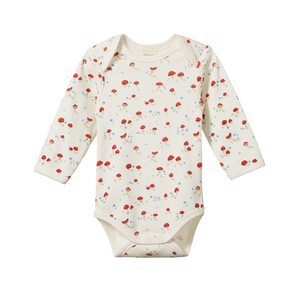 Nature Baby - Long Sleeve Body Suit - Mushroom Valley Print | milk + ginger