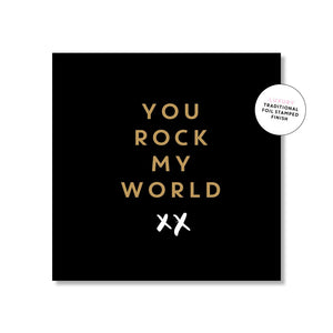 Just Smitten Mini Gift Card - You Rock My World | milk + ginger