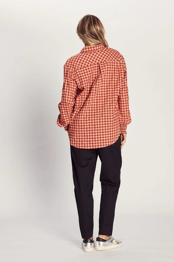 The Others - The Relaxed Shirt - Rust / Peach Gingham