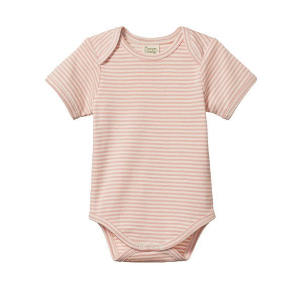 Nature Baby - Short Sleeve Body Suit - Lily Stripe