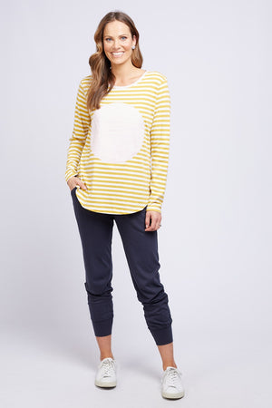 Elm - Mabel Spot Tee - Mustard / White | milk + ginger