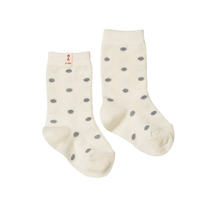 Nature Baby - Organic Cotton Socks - Grey Polka | milk + ginger