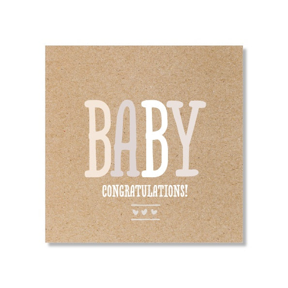 Just Smitten Mini Gift Card - Kraft Baby Congratulations