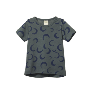 Nature Baby - River Tee - Crescent Moon Valley Blue Print | milk + ginger