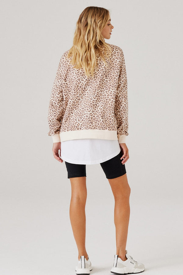 Cartel & Willow - Izzy Sweater - Mocha leopard