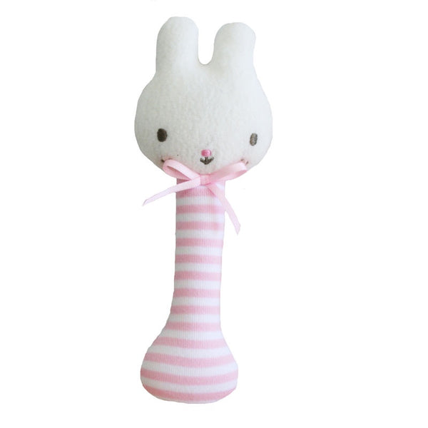 Alimrose - Baby Bunny Stick Rattle - Pink
