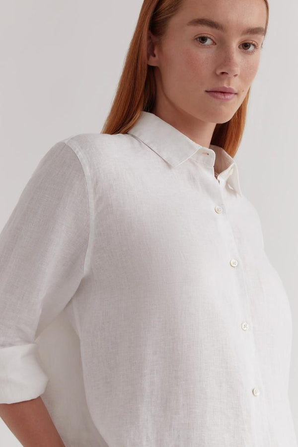 Assembly Label - Xander Long Sleeve Shirt - White