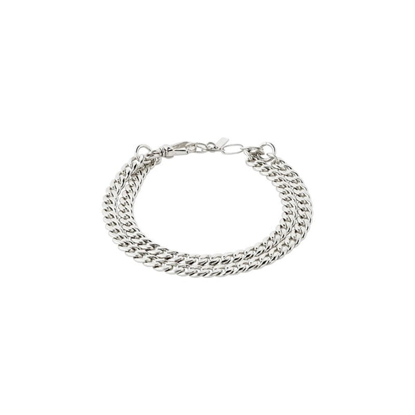 Pilgrim - Blossom Recycled Curb Chain Bracelet - Silver Plated