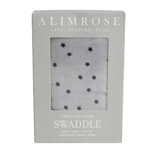Alimrose - Muslin Swaddle - Night Grey | milk + ginger
