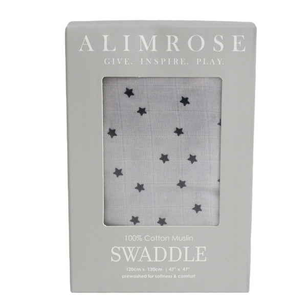 Alimrose - Muslin Swaddle - Night Grey