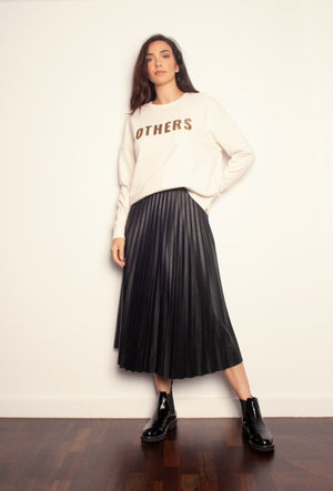 The Others - The PU Sunray Skirt - Black | milk + ginger