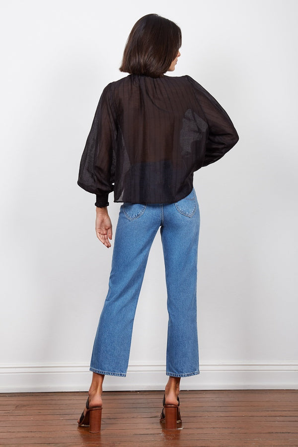 Wish - Intentions Shirred Blouse - Black