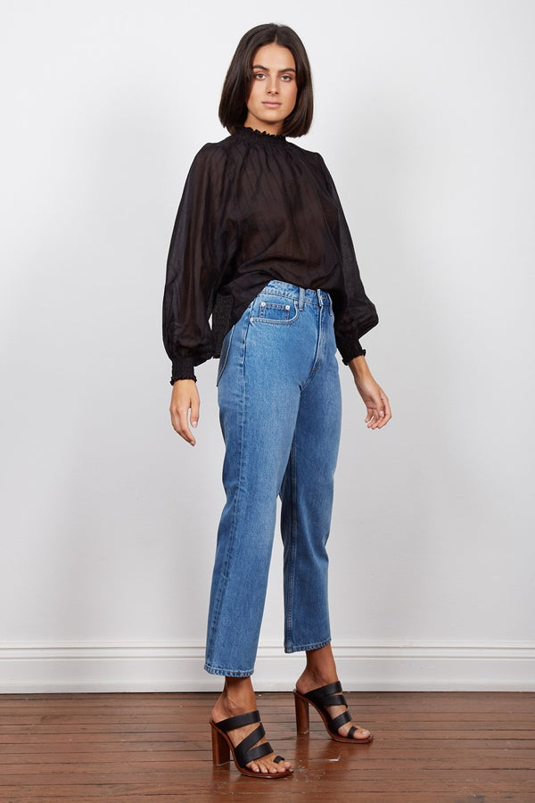 Wish - Intentions Shirred Blouse - Black