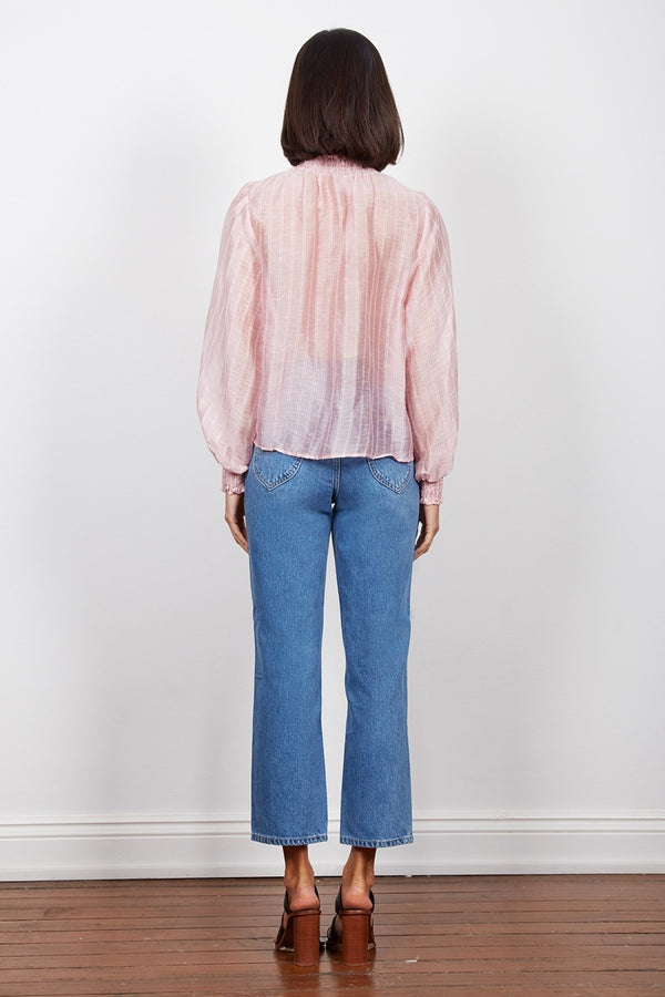 Wish - Intentions Shirred Blouse - Pink